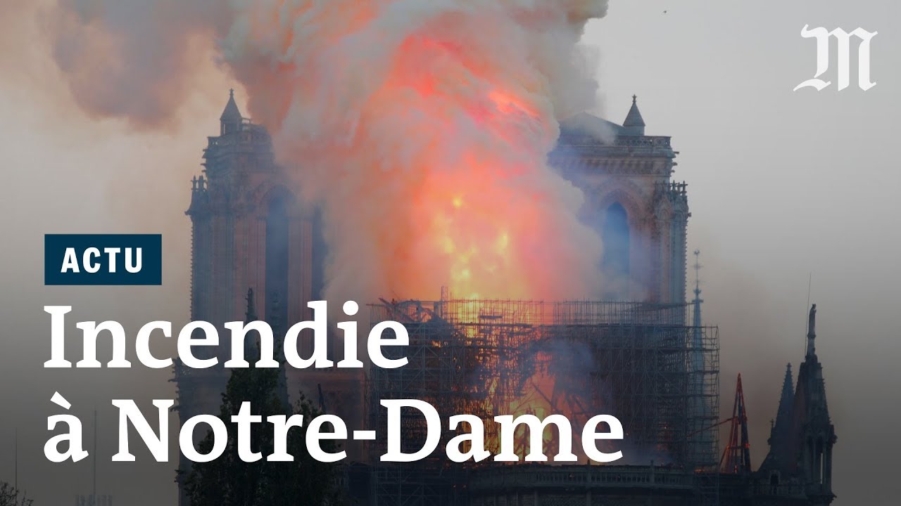 notre dame de paris en feu