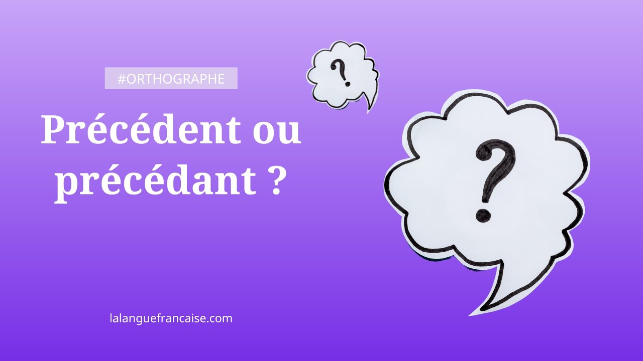 précédant définition