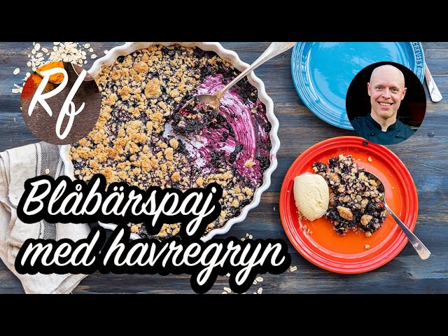 blåbärspaj med havregryn