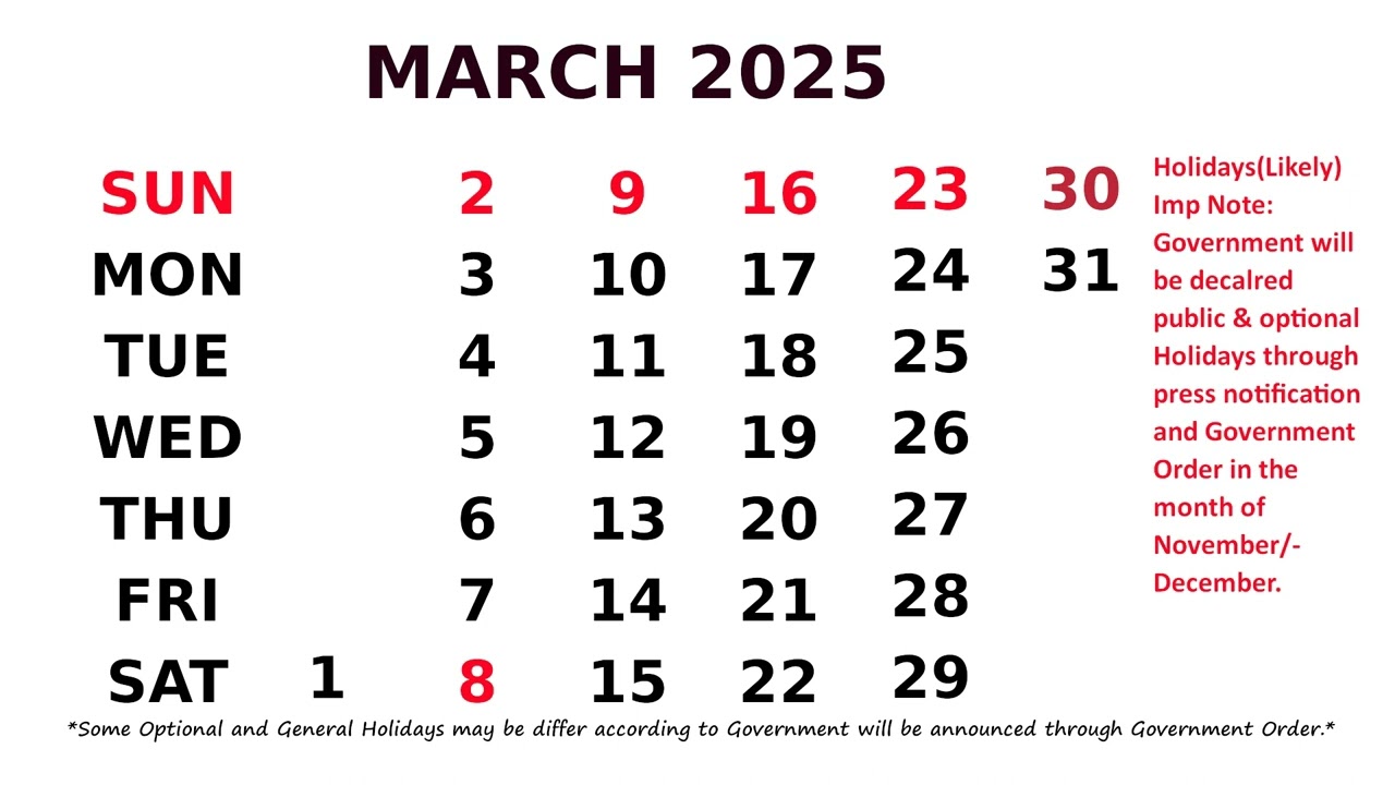 kalender med röda dagar