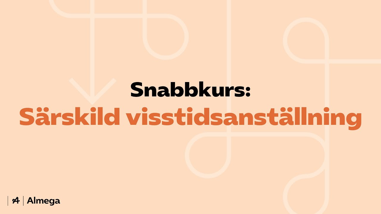 särskild visstidsanställning