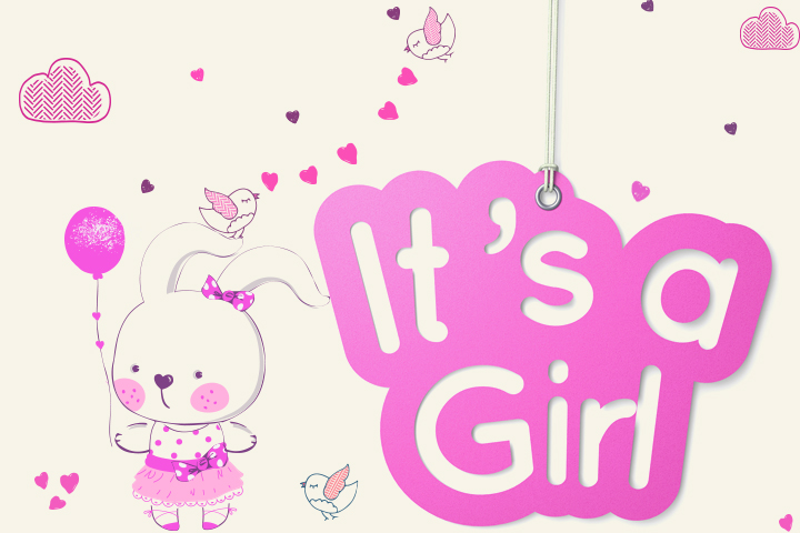 Druckbare Babyparty-Banner für Mädchen