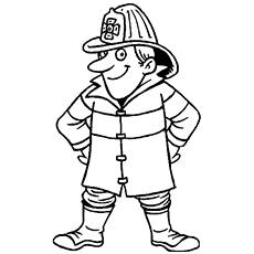 Lustige Feuerwehrmann Malvorlagen für Kinder