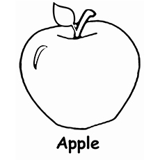 Druckbare einzelne Apfel Malvorlagen