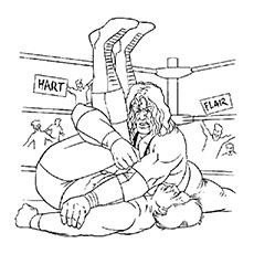 Hart und Flair Wrestling Malvorlagen