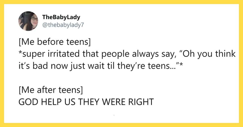 Die Achterbahnfahrt der Eltern von Teenagern (In Tweets)