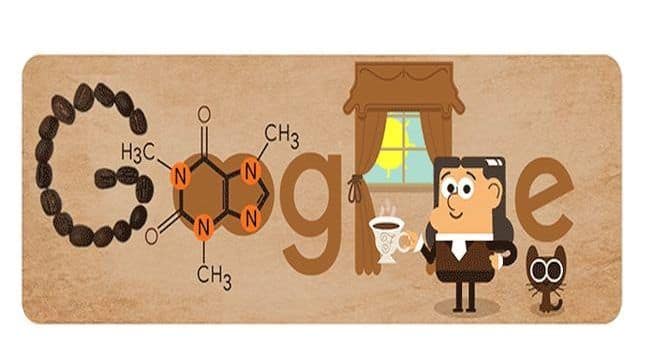 Google Doodle ehrt Friedlieb Ferdinand Runge, der Koffein identifiziert hat