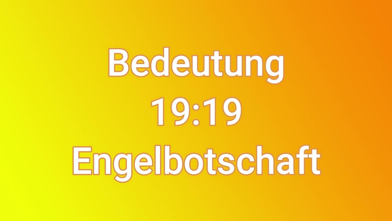 1919 bedeutung engel