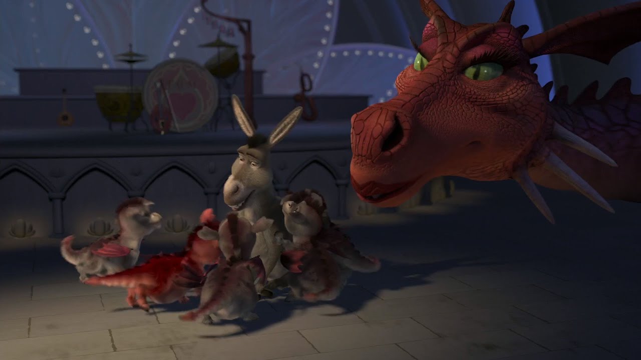 shrek esel drache babys