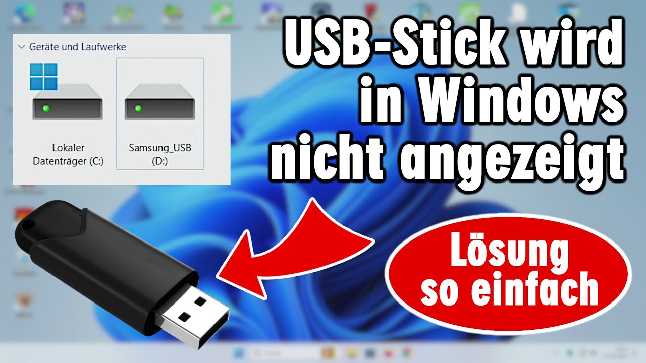 Usb Stick Wird Nicht Angezeigt Aber Erkannt