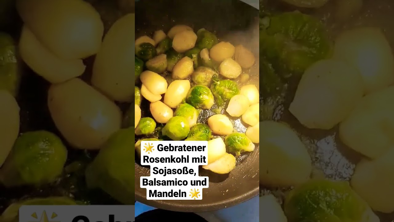 karamellisierter rosenkohl mit mandeln