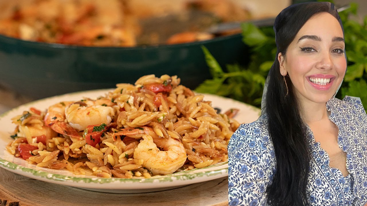 orzo mit garnelen