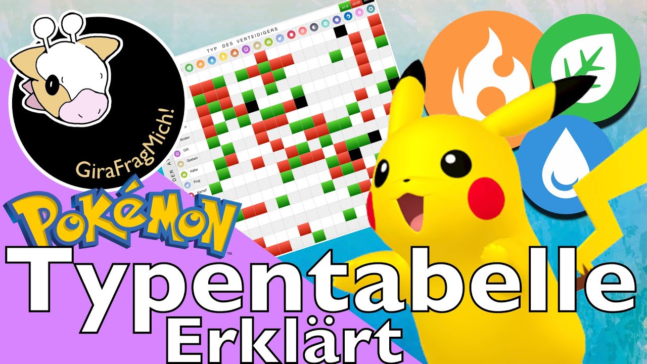 pokemon typen tabelle