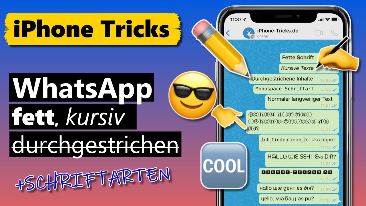 whatsapp unterstrichen schreiben