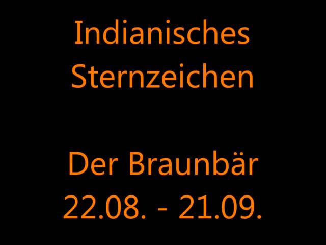 indianisches sternzeichen braunbär